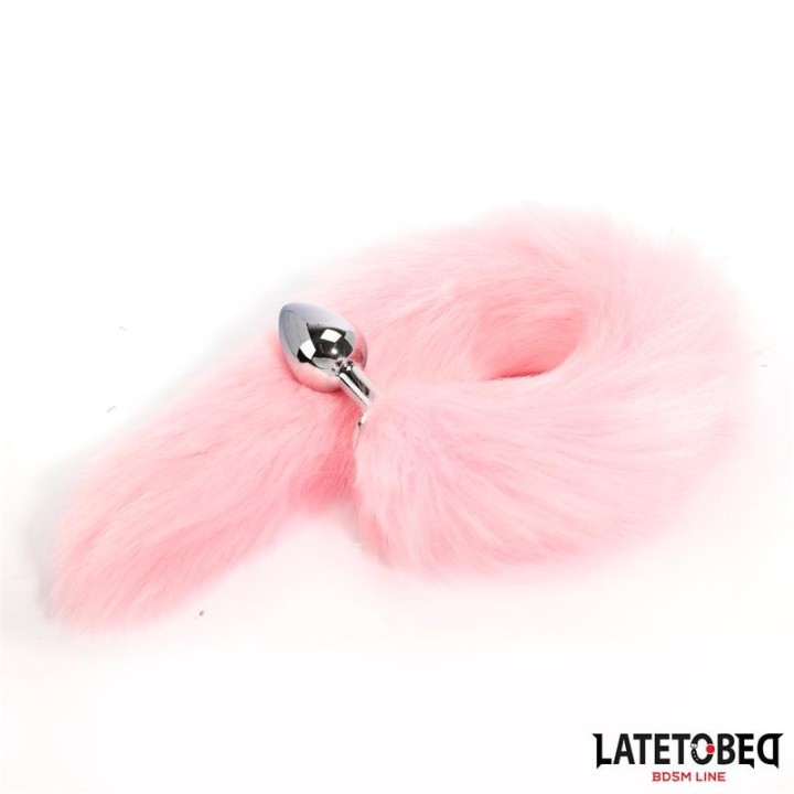 Analplug mit Fuchsschwanz, Rosa, 40 cm von Latetobed BDSM Line | Fesselliebe.de