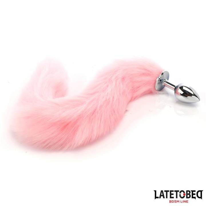 Analplug mit Fuchsschwanz, Rosa, 40 cm von Latetobed BDSM Line | Fesselliebe.de