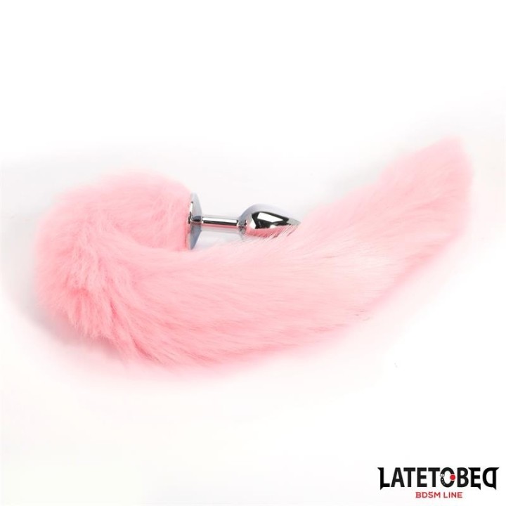 Analplug mit Fuchsschwanz, Rosa, 40 cm von Latetobed BDSM Line | Fesselliebe.de
