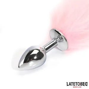 Analplug mit Fuchsschwanz, Rosa, 40 cm von Latetobed BDSM Line