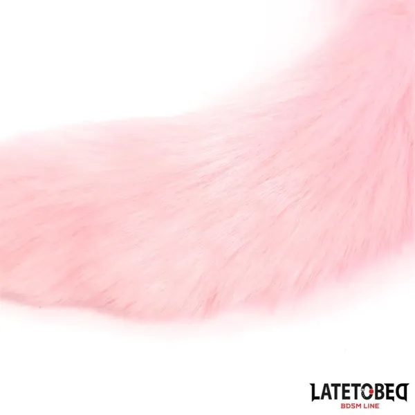 Analplug mit Fuchsschwanz, Rosa, 40 cm von Latetobed BDSM Line | Fesselliebe.de