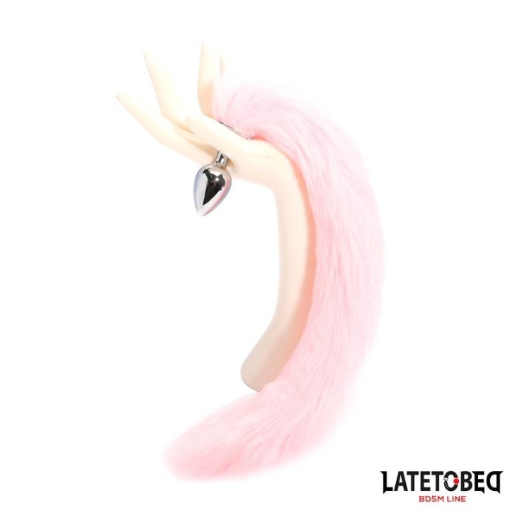 Analplug mit Fuchsschwanz, Rosa, 40 cm von Latetobed BDSM Line | Fesselliebe.de