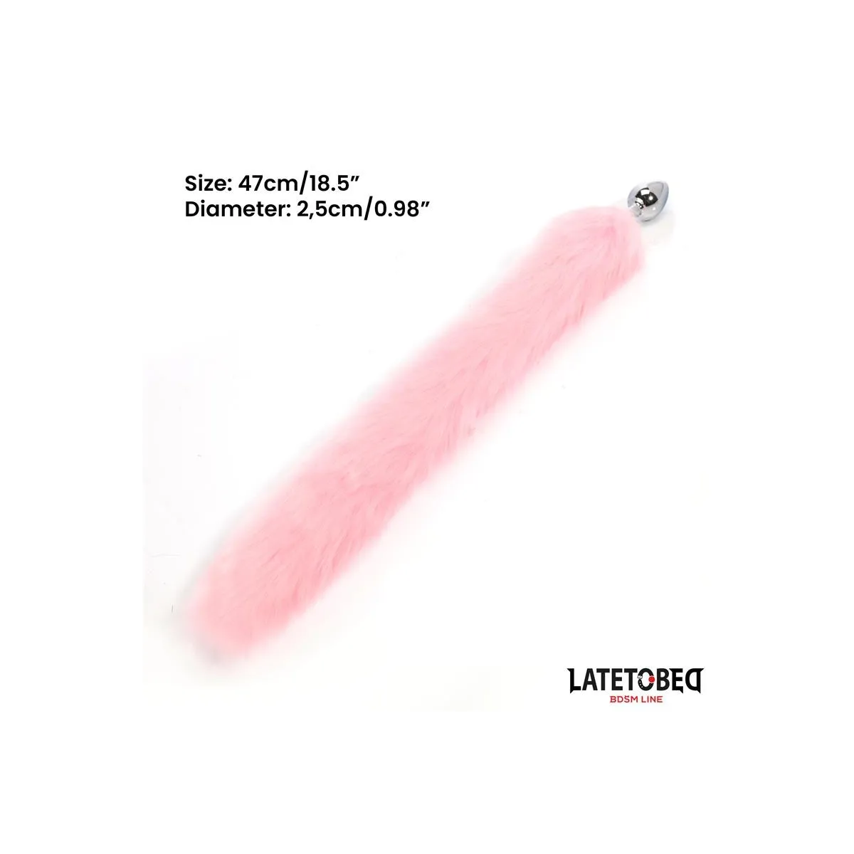 Analplug mit Fuchsschwanz, Rosa, 40 cm von Latetobed BDSM Line | Fesselliebe.de