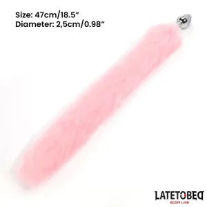 Analplug mit Fuchsschwanz, Rosa, 40 cm von Latetobed BDSM Line