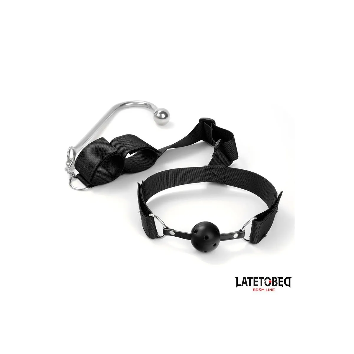 Mundknebel mit Manschette und Analhaken von Latetobed BDSM Line | Fesselliebe.de