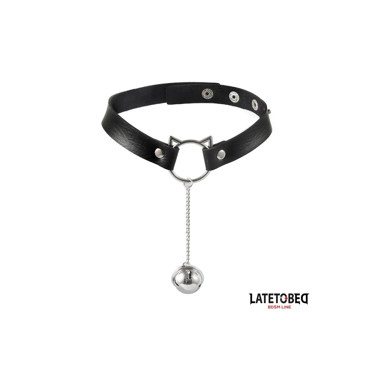 Halsband mit Katzenohren-Ohrringen und Glöckchen von Latetobed BDSM Line | Fesselliebe.de