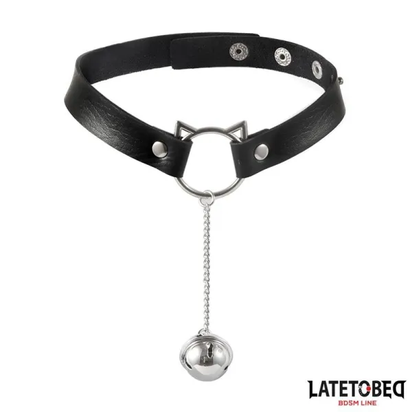 Halsband mit Katzenohren-Ohrringen und Glöckchen von Latetobed BDSM Line | Fesselliebe.de