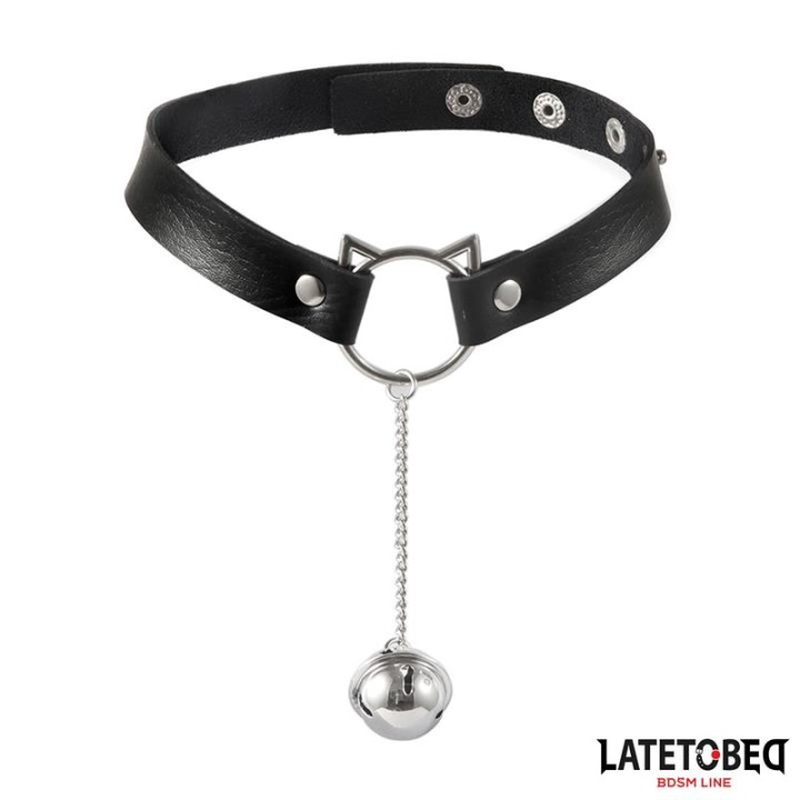 Halsband mit Katzenohren-Ohrringen und Glöckchen von Latetobed BDSM Line | Fesselliebe.de