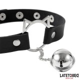 Halsband mit Katzenohren-Ohrringen und Glöckchen von Latetobed BDSM Line | Fesselliebe.de