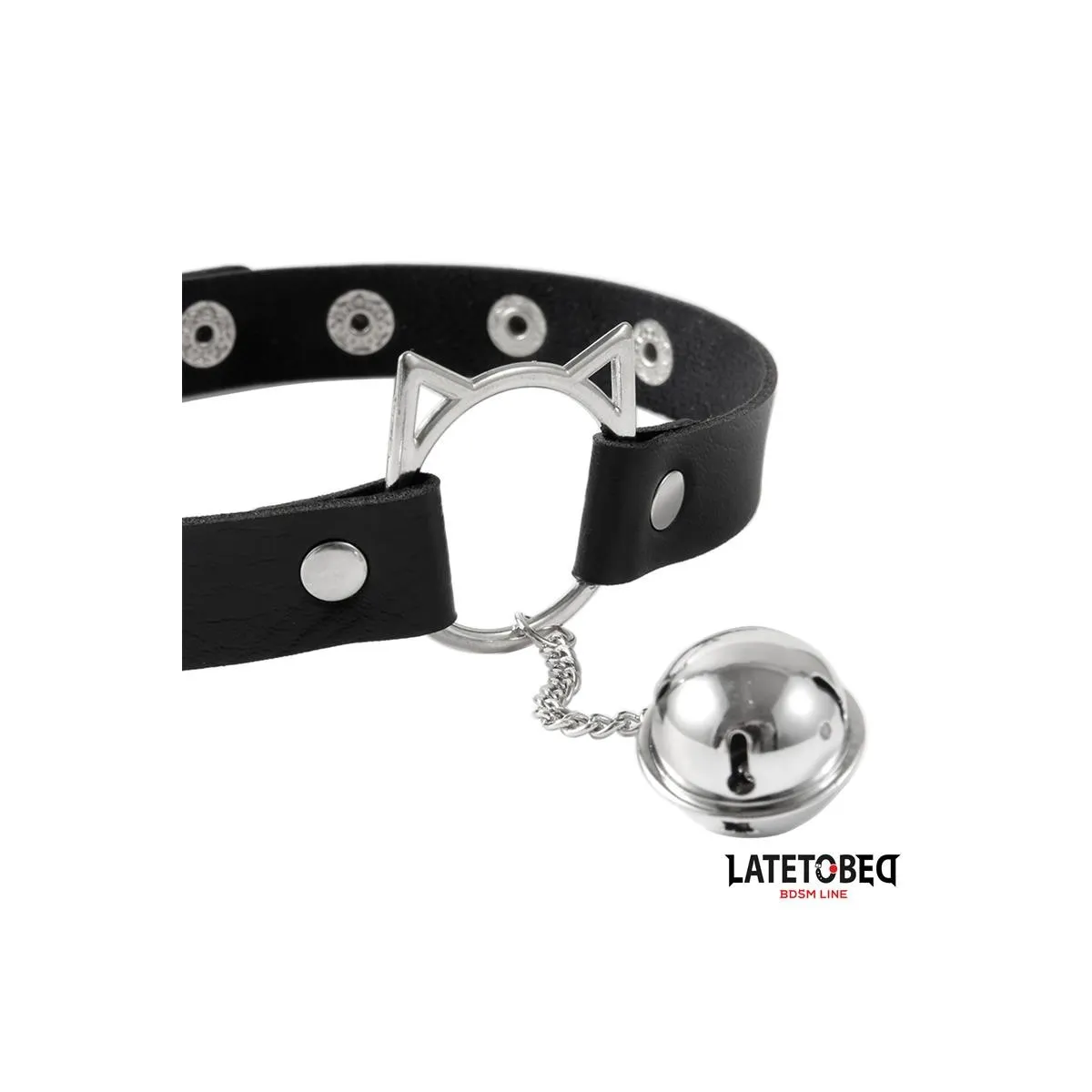 Halsband mit Katzenohren-Ohrringen und Glöckchen von Latetobed BDSM Line | Fesselliebe.de