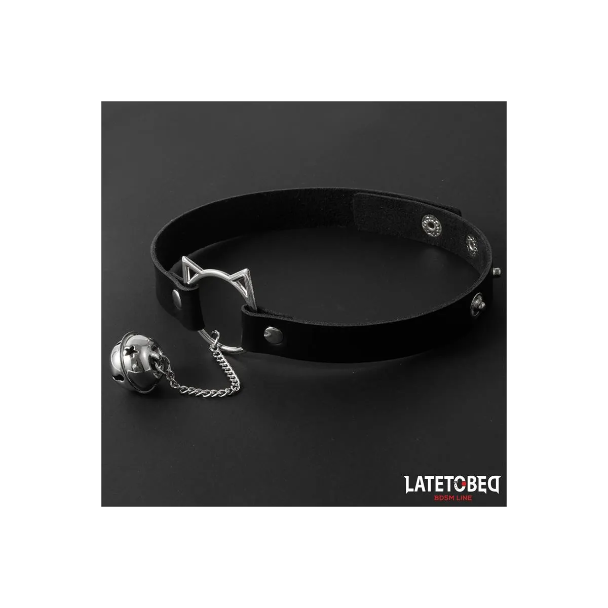 Halsband mit Katzenohren-Ohrringen und Glöckchen von Latetobed BDSM Line | Fesselliebe.de