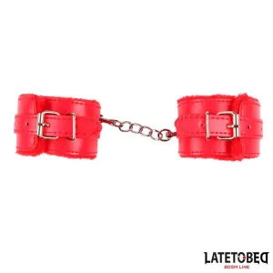 Fell-Handfessel Rot von Latetobed BDSM Line