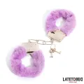 Fell-Metallfessel Lila von Latetobed BDSM Line