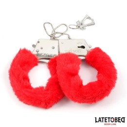 Fell-Metallfessel Rot von Latetobed BDSM Line | Fesselliebe.de