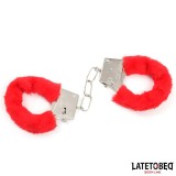Fell-Metallfessel Rot von Latetobed BDSM Line | Fesselliebe.de