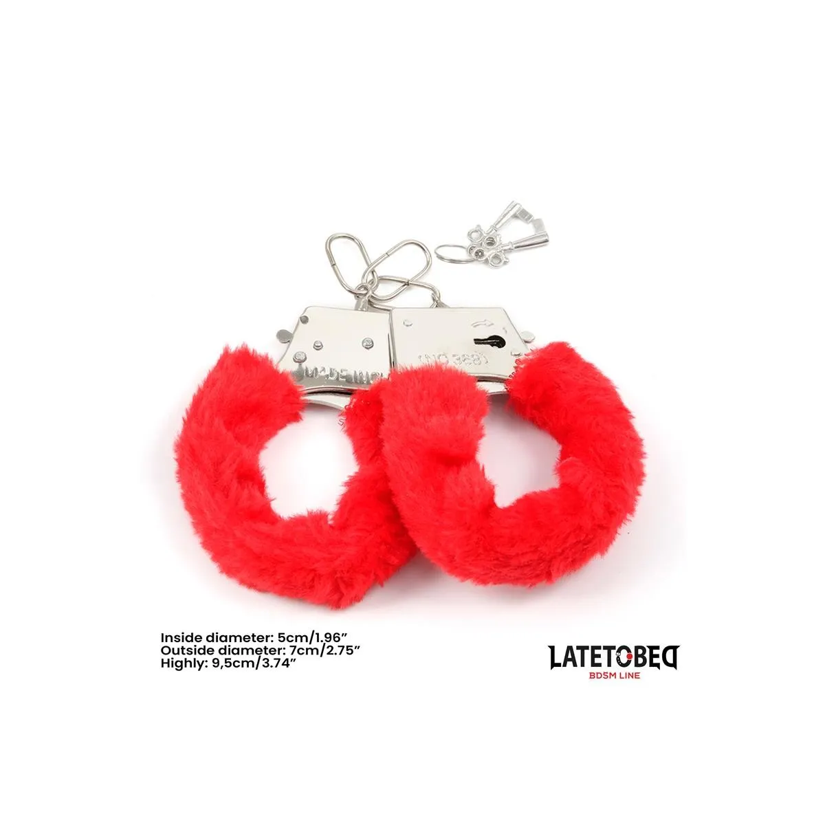 Fell-Metallfessel Rot von Latetobed BDSM Line | Fesselliebe.de