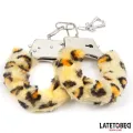 Fell-Metallfessel mit Leopardenmuster von Latetobed BDSM Line