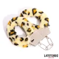 Fell-Metallfessel mit Leopardenmuster von Latetobed BDSM Line