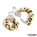 Fell-Metallfessel mit Leopardenmuster von Latetobed BDSM Line