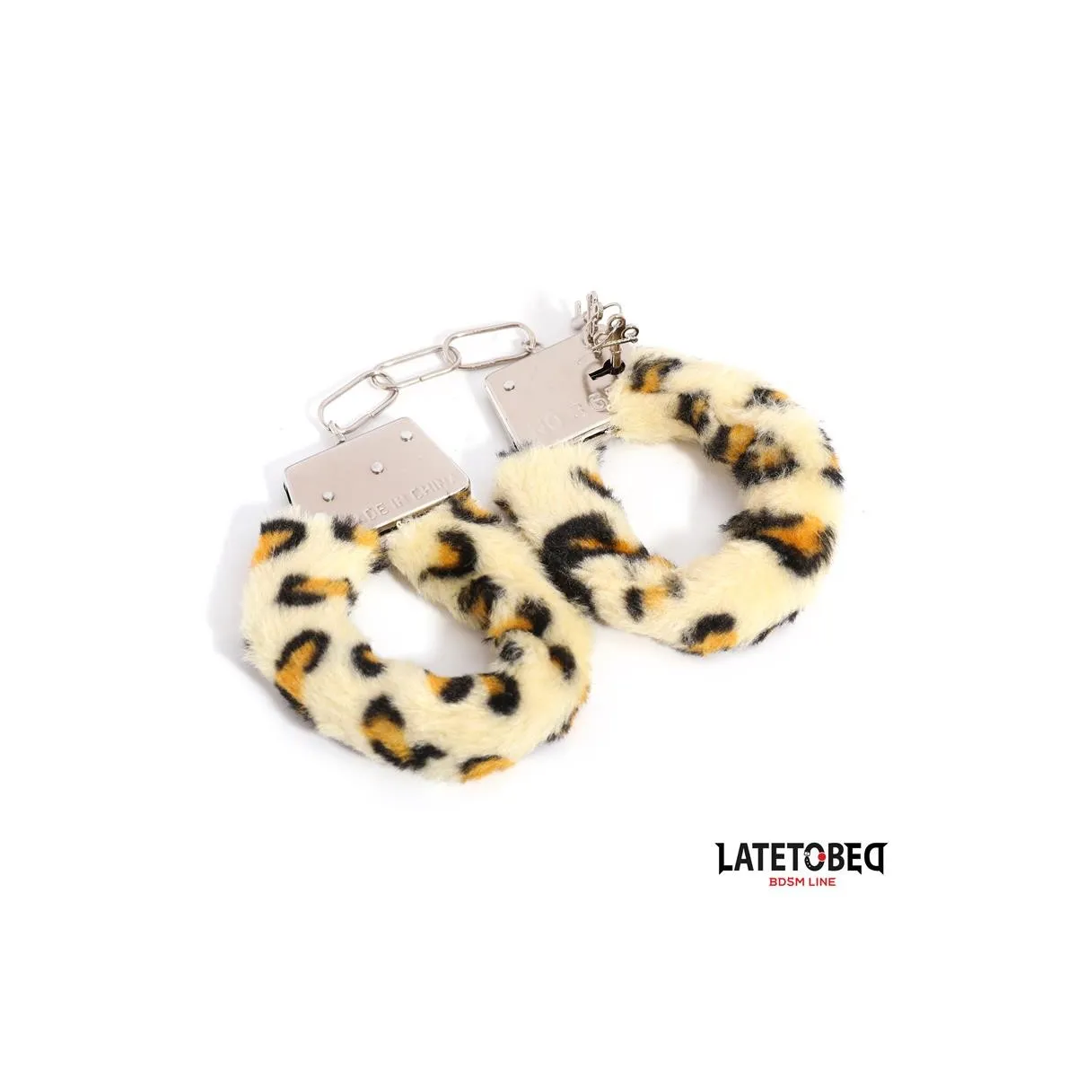 Fell-Metallfessel mit Leopardenmuster von Latetobed BDSM Line | Fesselliebe.de