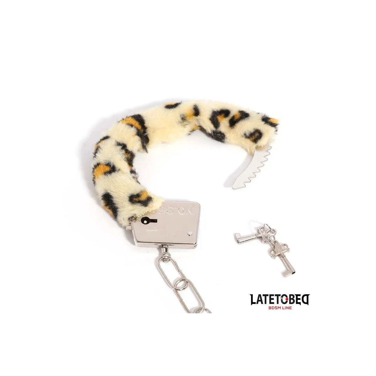 Fell-Metallfessel mit Leopardenmuster von Latetobed BDSM Line | Fesselliebe.de