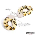 Fell-Metallfessel mit Leopardenmuster von Latetobed BDSM Line