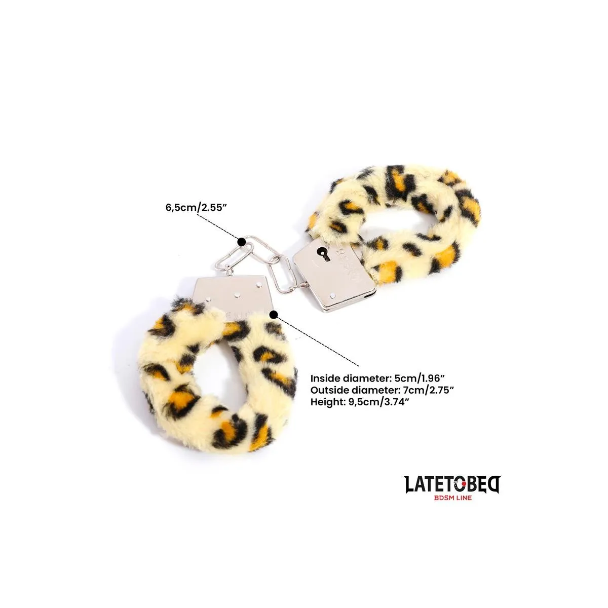Fell-Metallfessel mit Leopardenmuster von Latetobed BDSM Line | Fesselliebe.de