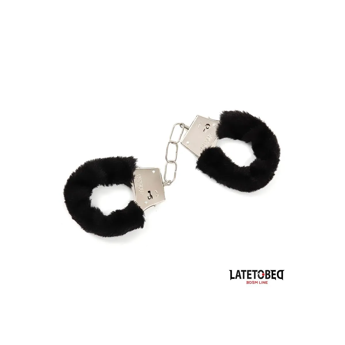 Fellbesetzte Metallfessel Schwarz von Latetobed BDSM Line | Fesselliebe.de