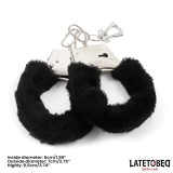 Fellbesetzte Metallfessel Schwarz von Latetobed BDSM Line | Fesselliebe.de