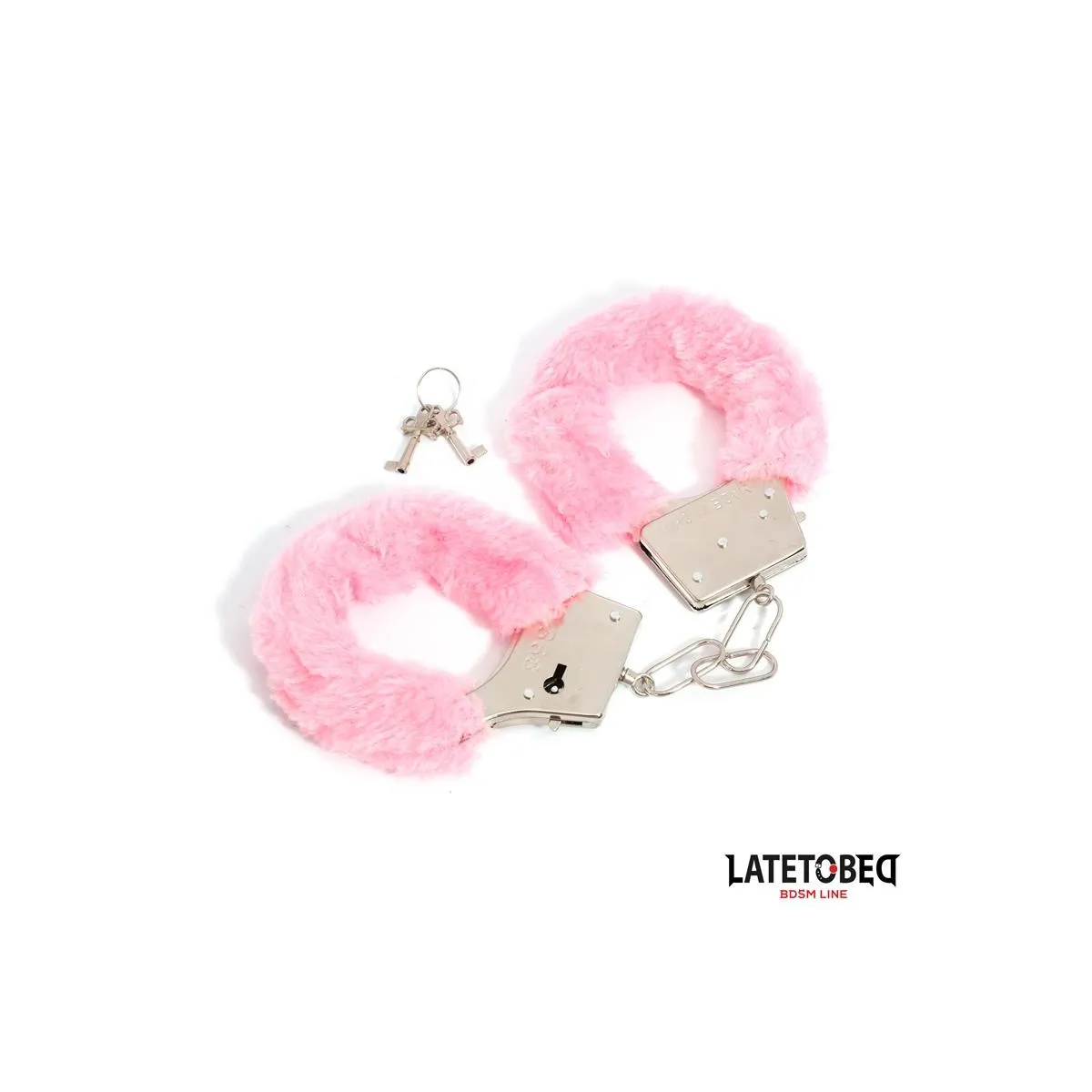 Fellbesetzte Metallfessel Rosa von Latetobed BDSM Line | Fesselliebe.de