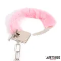 Fellbesetzte Metallfessel Rosa von Latetobed BDSM Line