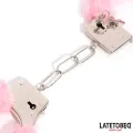 Fellbesetzte Metallfessel Rosa von Latetobed BDSM Line