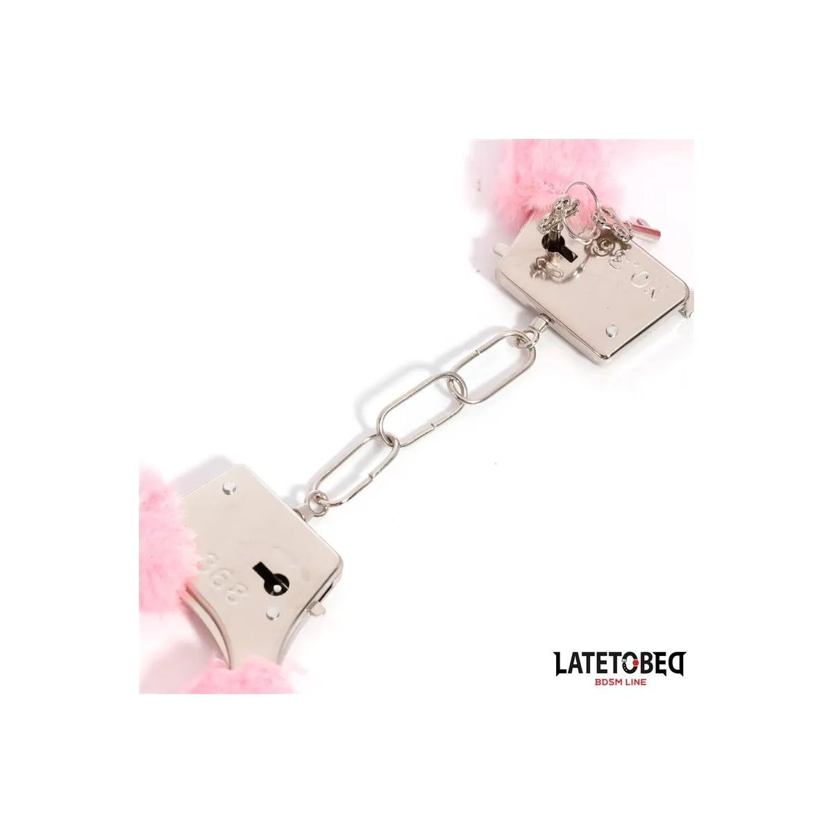 Fellbesetzte Metallfessel Rosa von Latetobed BDSM Line | Fesselliebe.de