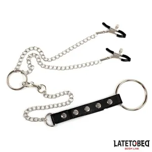 Nippelklemmen mit Penisring von Latetobed BDSM Line
