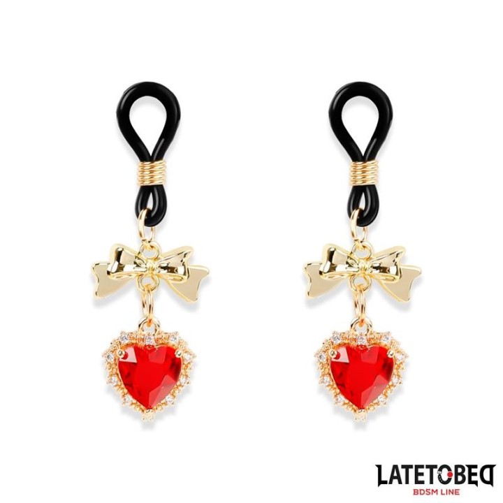 Nippelklemmen mit Edelstein-Anhänger von Latetobed BDSM Line | Fesselliebe.de