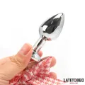 Analplug mit Juwel und Pompon von Latetobed BDSM Line