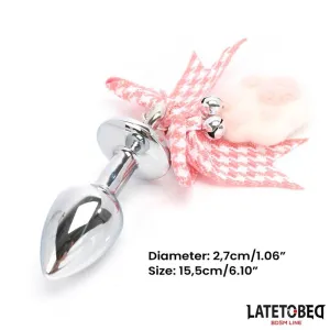Analplug mit Juwel und Pompon von Latetobed BDSM Line