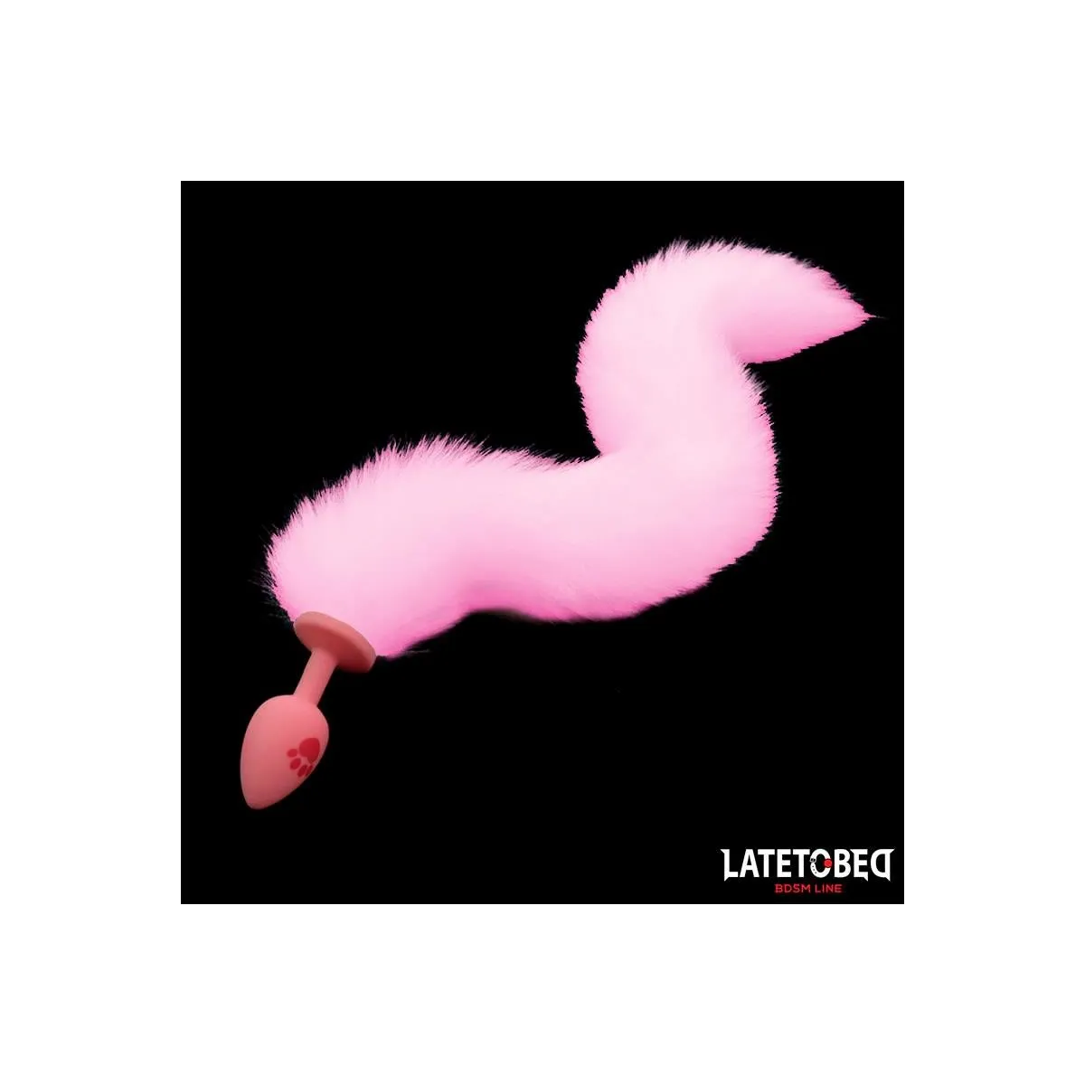 Rosa Silikon-Analplug mit Fuchsschwanz Rosa von Latetobed BDSM Line | Fesselliebe.de