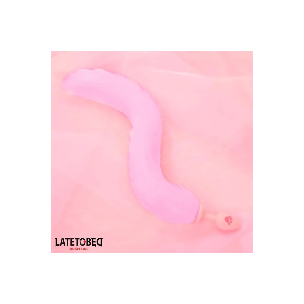 Rosa Silikon-Analplug mit Fuchsschwanz Rosa von Latetobed BDSM Line | Fesselliebe.de
