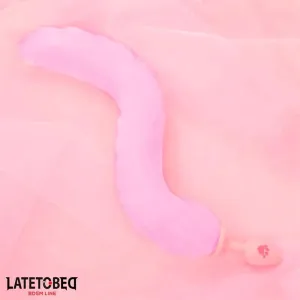 Rosa Silikon-Analplug mit Fuchsschwanz Rosa von Latetobed BDSM Line