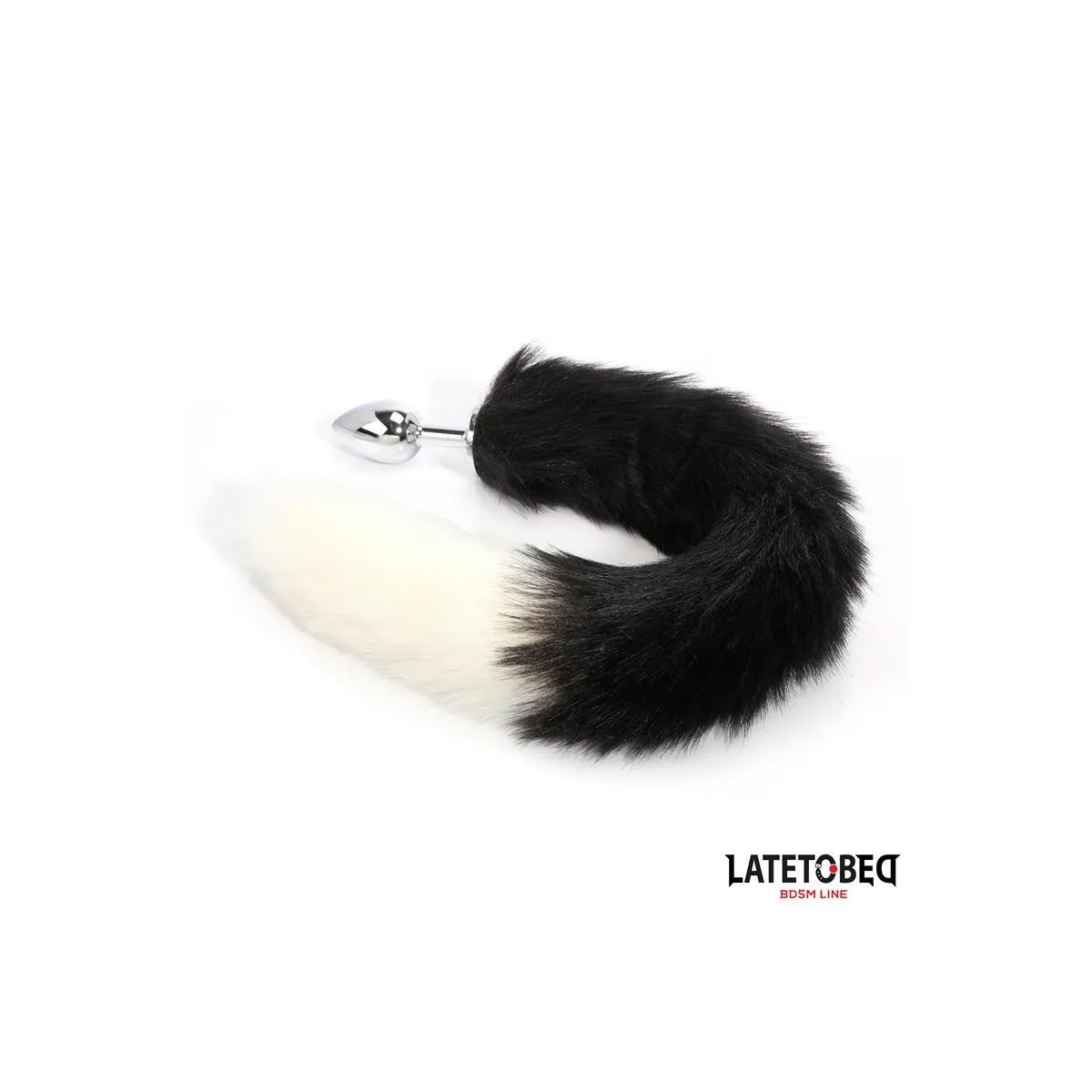 Analplug mit Fuchsschwanz Schwarz-Weiss 40 cm von Latetobed BDSM Line | Fesselliebe.de