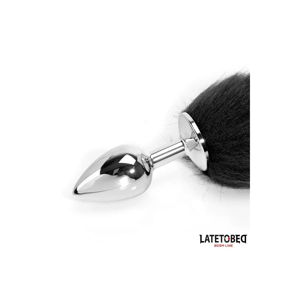 Analplug mit Fuchsschwanz Schwarz-Weiss 40 cm von Latetobed BDSM Line | Fesselliebe.de