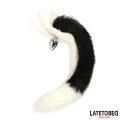 Analplug mit Fuchsschwanz Schwarz-Weiss 40 cm von Latetobed BDSM Line