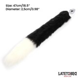 Analplug mit Fuchsschwanz Schwarz-Weiss 40 cm von Latetobed BDSM Line | Fesselliebe.de