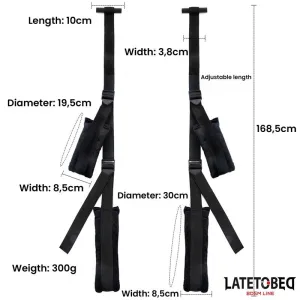 Tür-Sling Schwarz von Latetobed BDSM Line