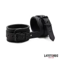 Einfarbige Schwarze Handfessel von Latetobed BDSM Line