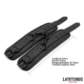 Einfarbige Schwarze Handfessel von Latetobed BDSM Line