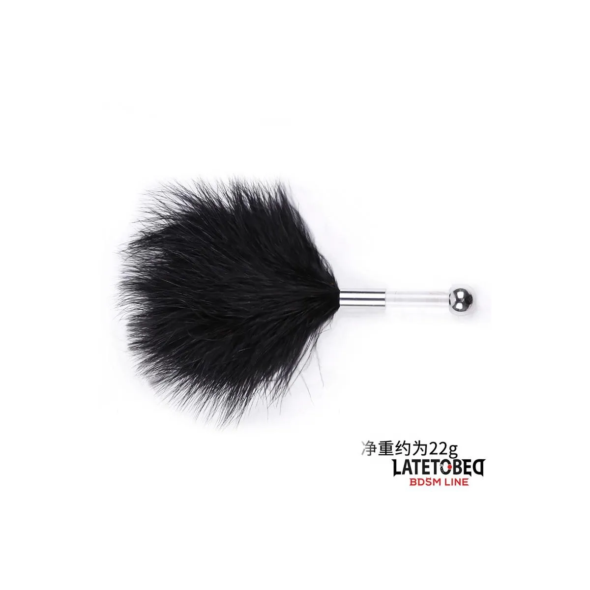Federkitzler mit Acryl-Metallgriff von Latetobed BDSM Line | Fesselliebe.de