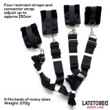 Bettfessel-Set mit Verstellbaren und Abnehmbaren Manschetten von Latetobed BDSM Line | Fesselliebe.de
