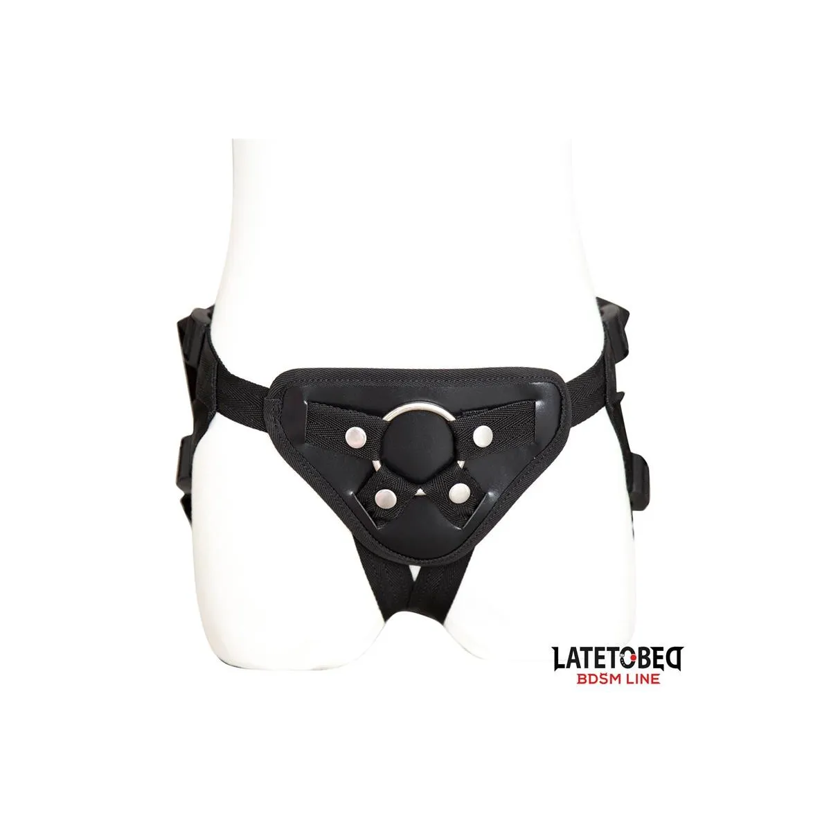 Verstellbarer Strap-On mit Metallring von Latetobed BDSM Line | Fesselliebe.de